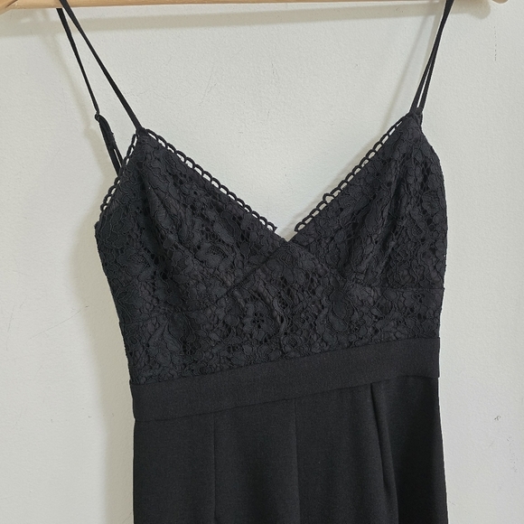 Wayf black lace bodice wide leg jumpsuit - Picture 8 of 12